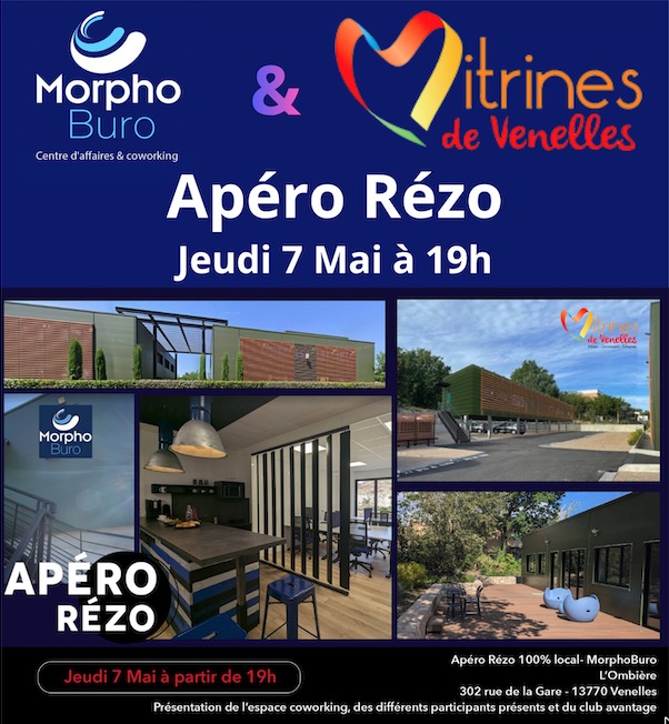 Apéro Rézo – Jeudi 7 Mai – MorphoBuro – L&rsquo;Ombrière Venelles